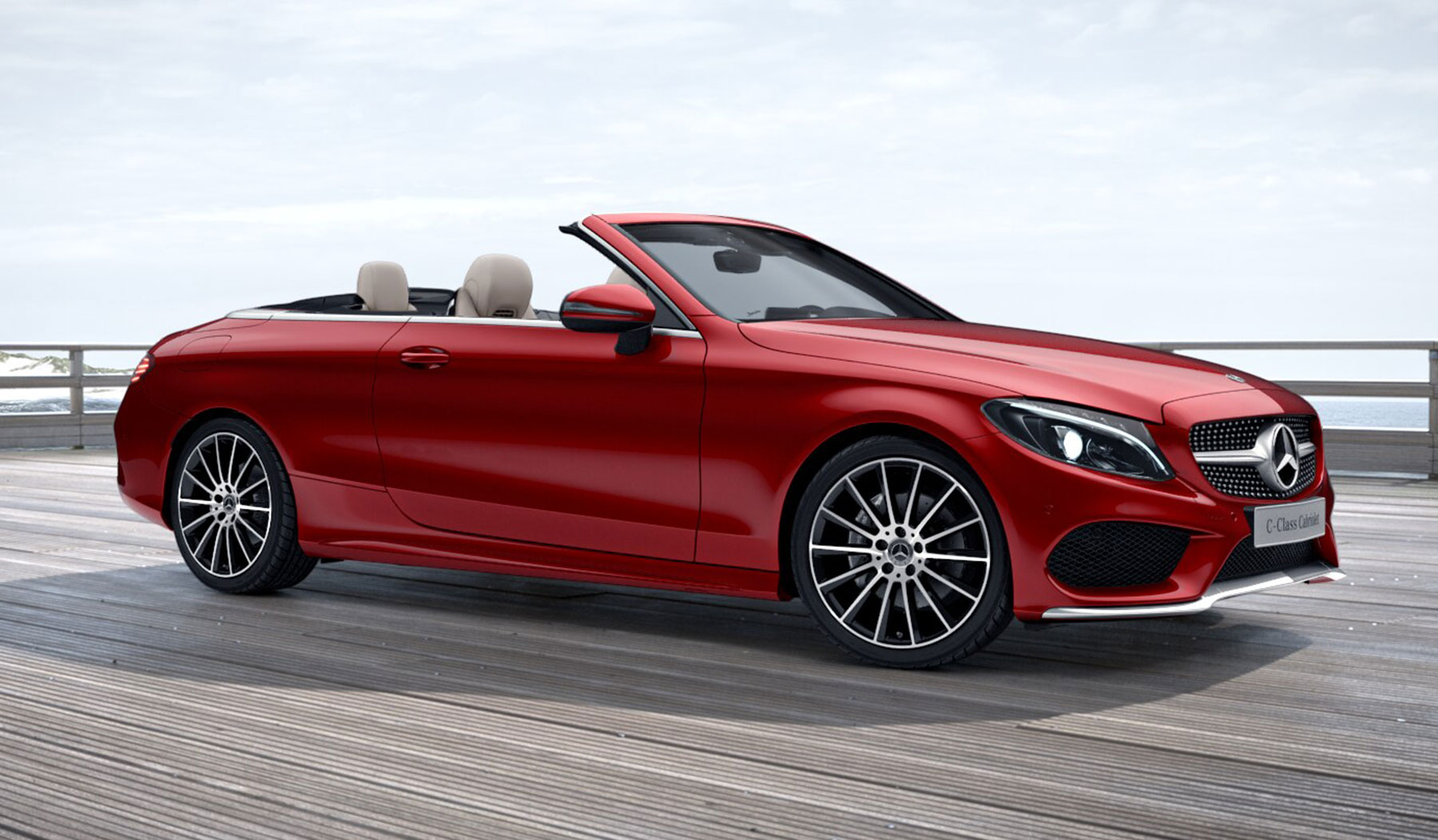 Mercedes-Benz С 200 Cabriolet, красный