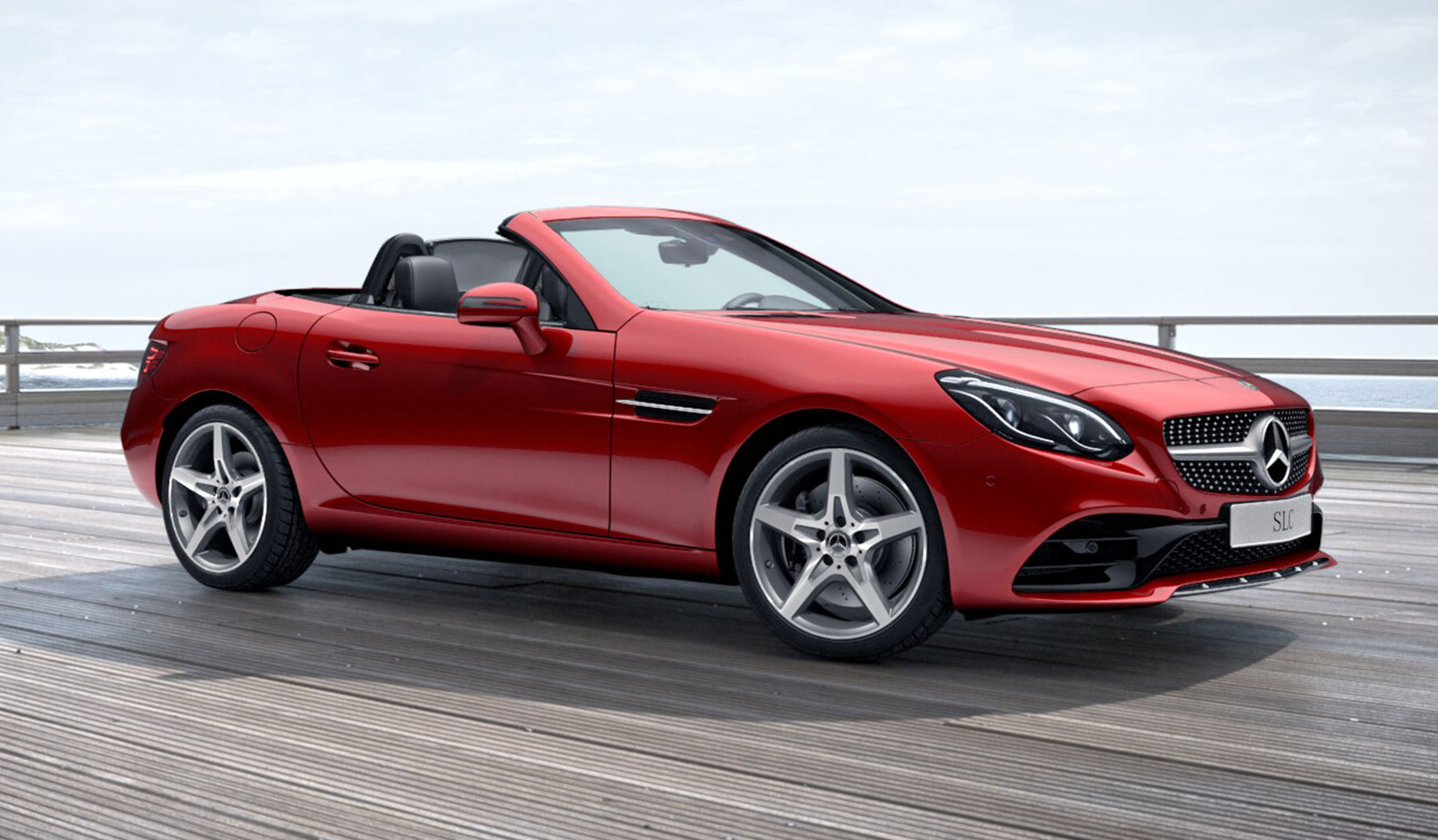 Mercedes-Benz SLK Roadster Cabriolet, красный